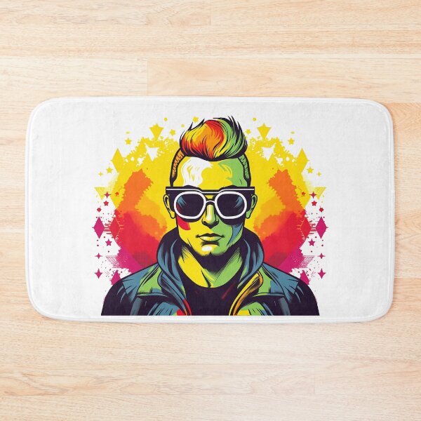 Item preview, DJ Colorful Cool Retro Guy Anime Comic Style designed and sold by MLArtifex.