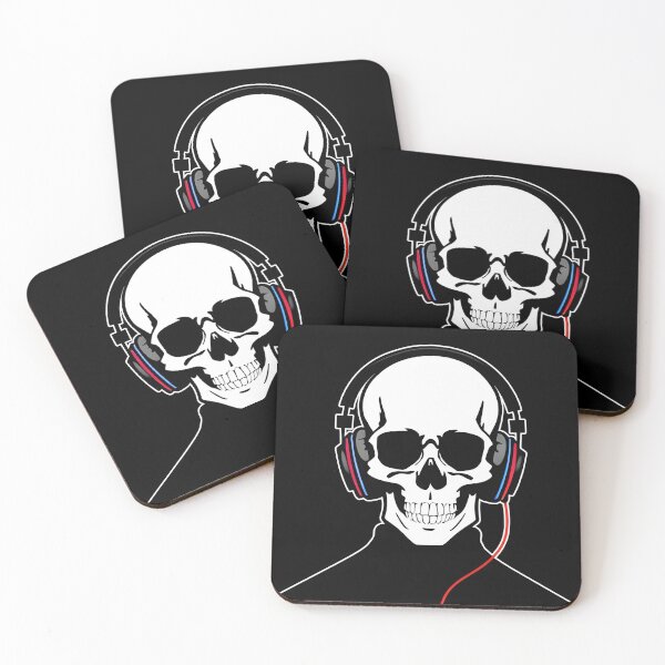 Item preview, Cool Skull with Headphones | Listening Music designed and sold by General-Corner.