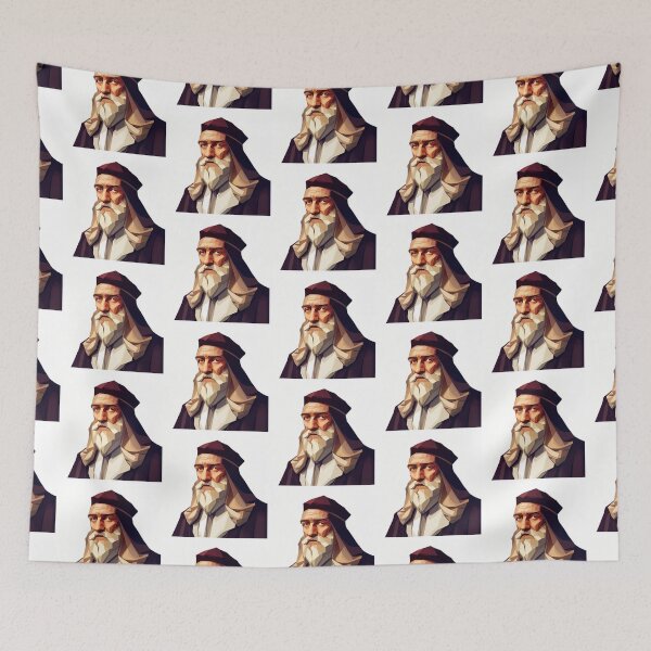 Item preview, Leonardo da Vinci in Maroon designed and sold by PolygonXYZ.