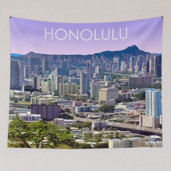 Item preview, Diamond Head, Honolulu, Hawaii, USA, Print designed and sold by summattodraw.