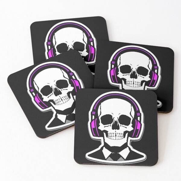 Item preview, Skull With Headphones and Suit Violet | Listening Music designed and sold by General-Corner.