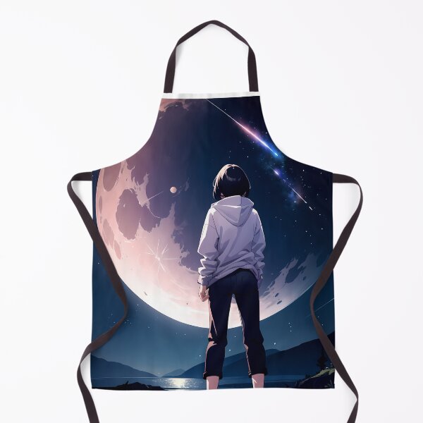 Item preview, Beautiful Girl Back Design - Defiantly Gazing at the Full Moon. designed and sold by Lordyami86.