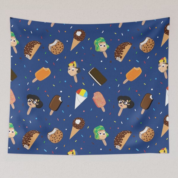 Item preview, Funny Latino Chavo Summer Ice Cream Popsicle Fun Blueberry Background  designed and sold by Francielandia.