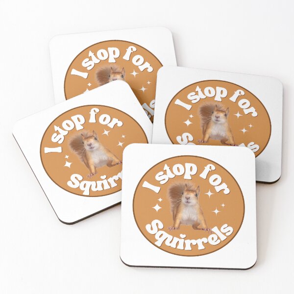 Item preview, I Stop For Squirrels Bumper Sticker - Animal Lovers Sticker - I Brake For Squirrel designed and sold by FantaztikGifts.