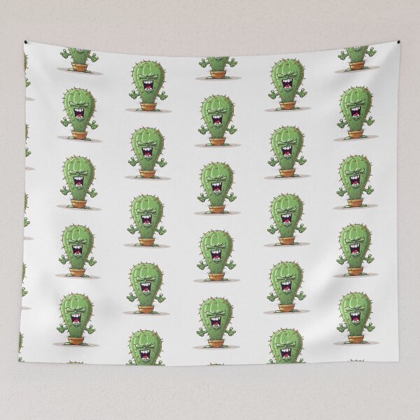 Item preview, Angry spiky cartoon cactus designed and sold by Pinkbirdie.