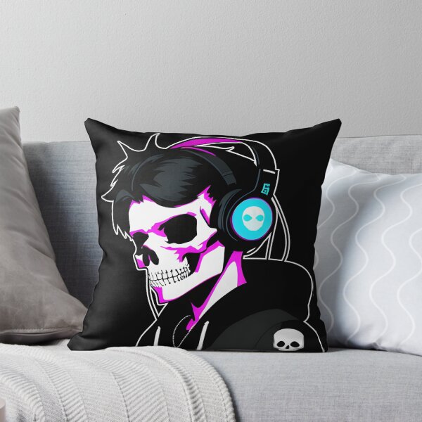 Item preview, Skull With Headphones and jacket, Violet | Listening Music designed and sold by General-Corner.