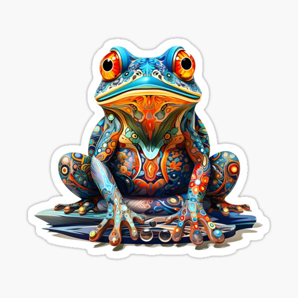 Psychedelic Frog Sticker #1-STKR-PSYF1
