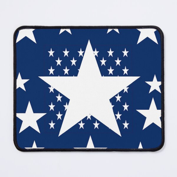 Item preview, WHITE STARS BLUE AMERICANA DESIGN PATTERN ART designed and sold by sharlesart.