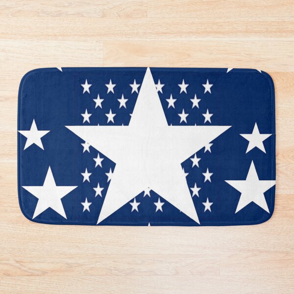 Item preview, WHITE STARS BLUE AMERICANA DESIGN PATTERN ART designed and sold by sharlesart.