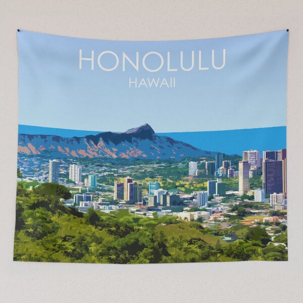 Item preview, Diamond Head, Honolulu, Hawaii, USA, Print designed and sold by summattodraw.