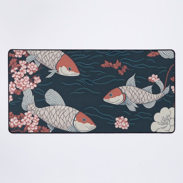 Vista previa del artículo con la obra «patrón de peces koi», diseñado y vendido por OnPointOutfits.