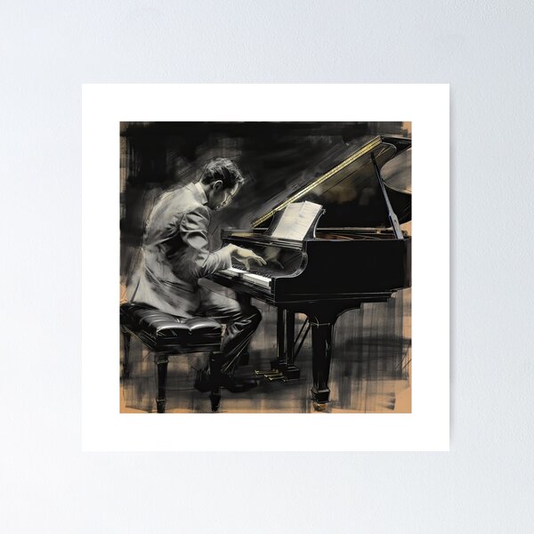 Item preview, Man playing the piano designed and sold by abmkf.