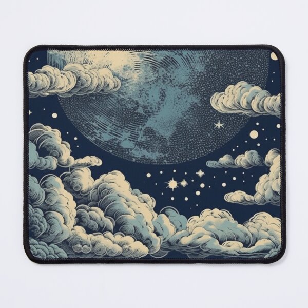 Item preview, Moon,stars clouds designed and sold by obuttono.