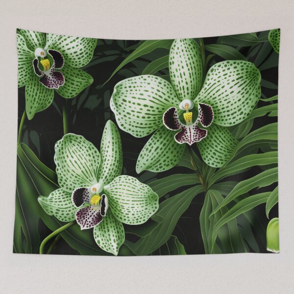Item preview, Greenish orchids designed and sold by SilviaDays.