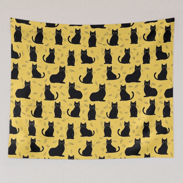 Item preview, Black cat cute pattern designed and sold by ddartonline.