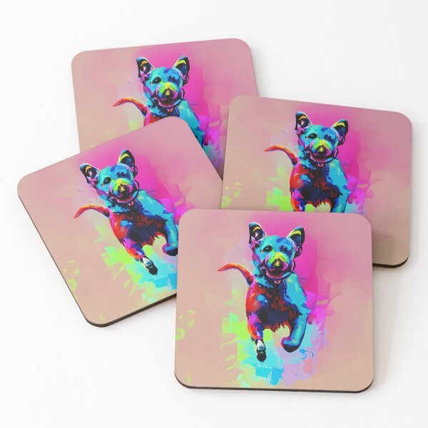 Item preview, Colored Cheerful Free Dog designed and sold by Faunify.