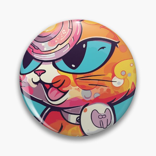 Item preview, Futuristic Multicolor Cats #31 demon cat designed and sold by SOVISART.