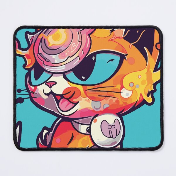 Item preview, Futuristic Multicolor Cats #31 demon cat designed and sold by SOVISART.