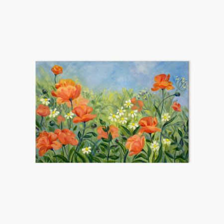 Glorious Poppies original Art Board Print