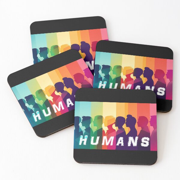 Item preview, "Humans" lettering with bright colors designed and sold by MLArtifex.