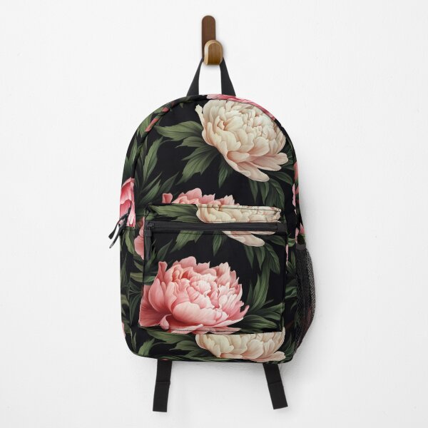 Item preview, Blooming peonies on black designed and sold by Magryt.