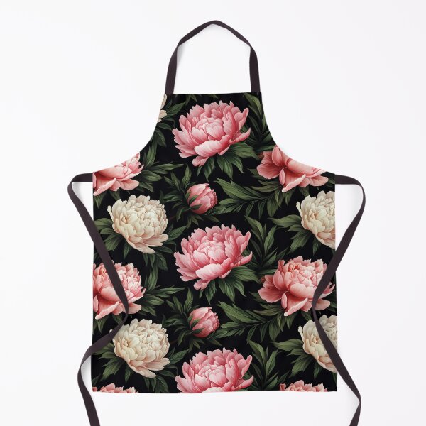 Item preview, Blooming peonies on black designed and sold by Magryt.