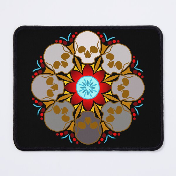 Item preview, Red and Gold Superhero Inspired Skulls and Flowers V2 designed and sold by AutumnJude Rowan.