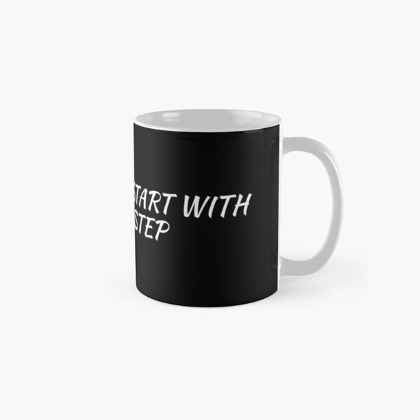 Funny Everything Start With Small Step' Travel Mug