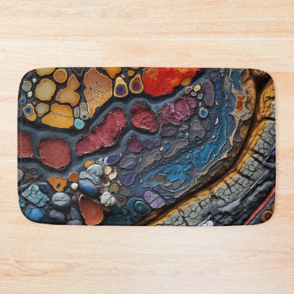 Item preview, Close-up of beautiful minerals magnified to reveal the microscopic organisms and bacteria that once thrived within it. Intricate patterns and vibrant colors designed and sold by anytka.