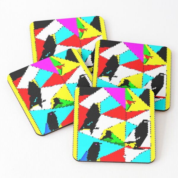 Item preview, geometris abstract art - bird with dots designed and sold by Badri Nurul.