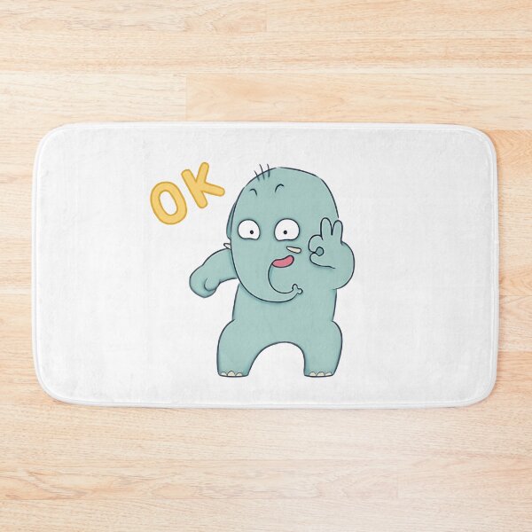 Item preview, elephant looked satisfied, like, pleased and say ok designed and sold by snow-at-noon.
