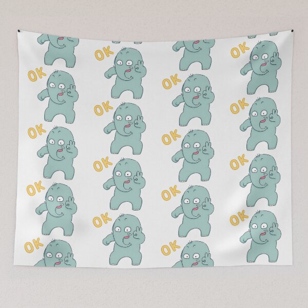 Item preview, elephant looked satisfied, like, pleased and say ok designed and sold by snow-at-noon.