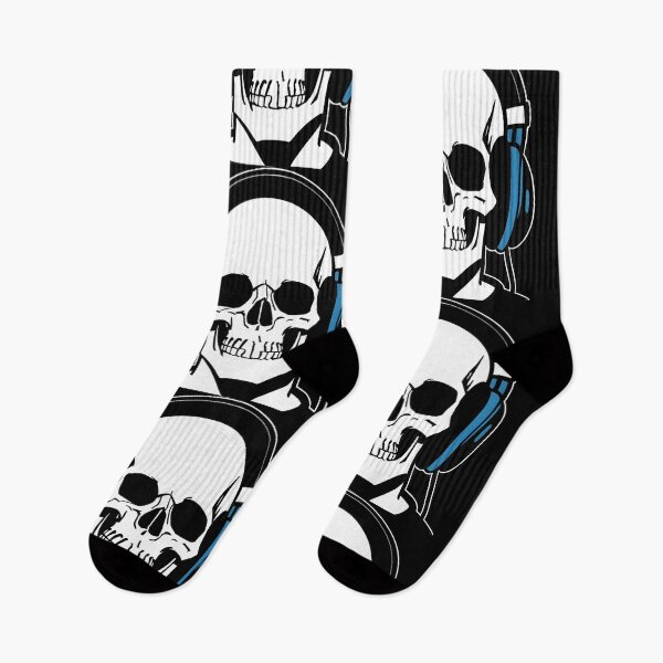 Item preview, Skull With Headphones, Blue | Listening Music designed and sold by General-Corner.