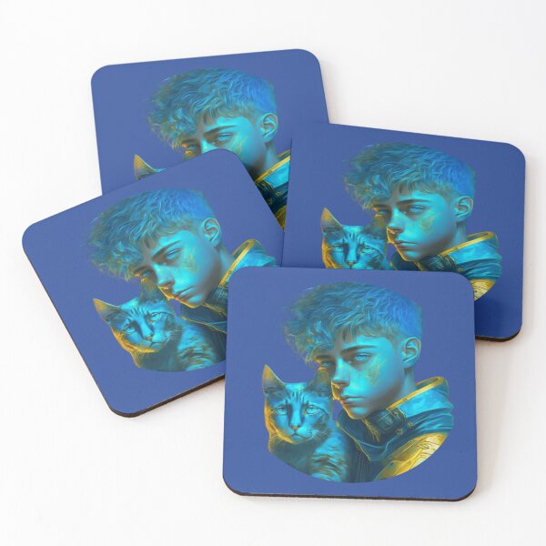 Item preview, The boy and the cat. Abstraction. designed and sold by Natalia-Vlad.