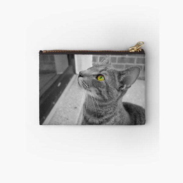 Item preview, Black and white cat with vibrant eye designed and sold by CSSphotos.