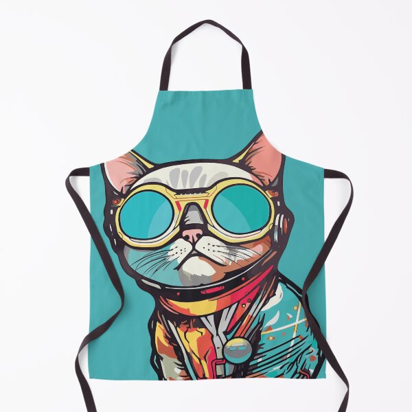 Item preview, Futuristic Multicolor Cats #4 hungry cat designed and sold by SOVISART.