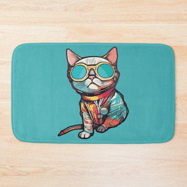 Item preview, Futuristic Multicolor Cats #4 hungry cat designed and sold by SOVISART.