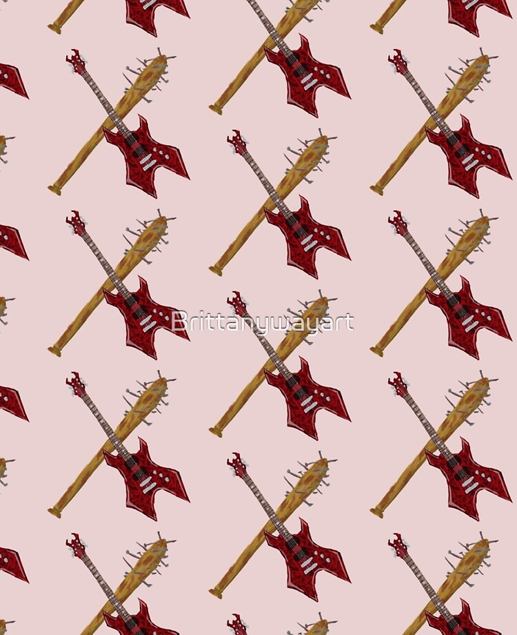 Nail Bat and Guitar Laptop Skin for Sale by Brittanywayart