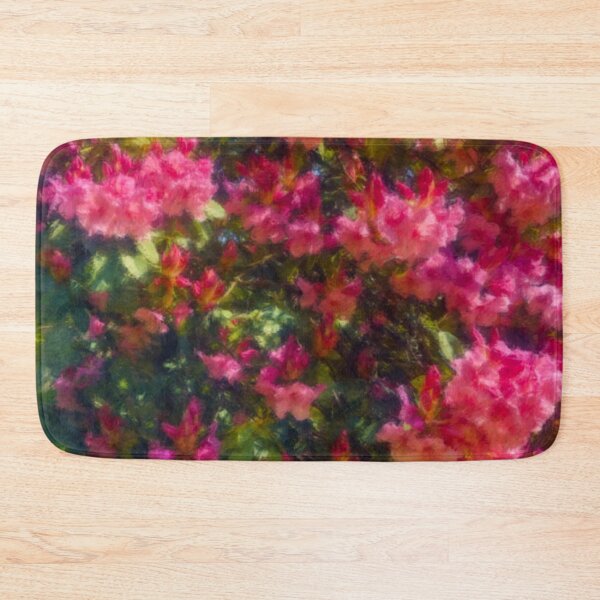 Item preview, Pink flower shrub painting designed and sold by BluestPeony.