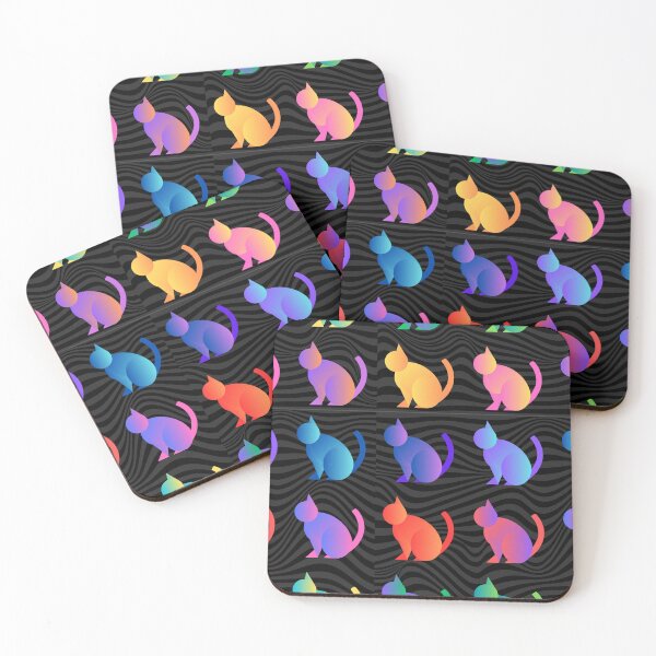 Item preview, Multicolor and psychedelic cat designed and sold by CRISTH02.