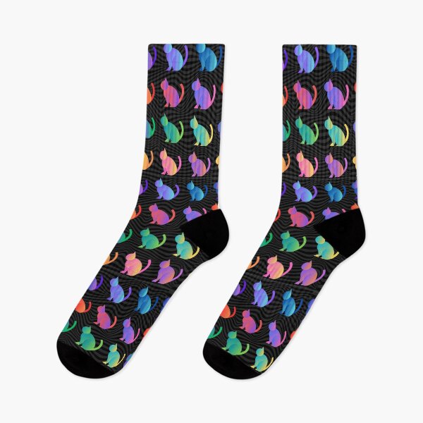 Item preview, Multicolor and psychedelic cat designed and sold by CRISTH02.