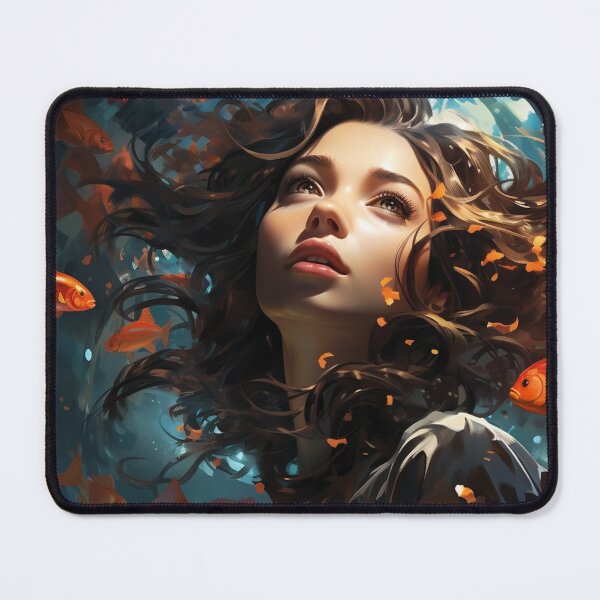 Item preview, Mermaid with fish designed and sold by WilbDigital.