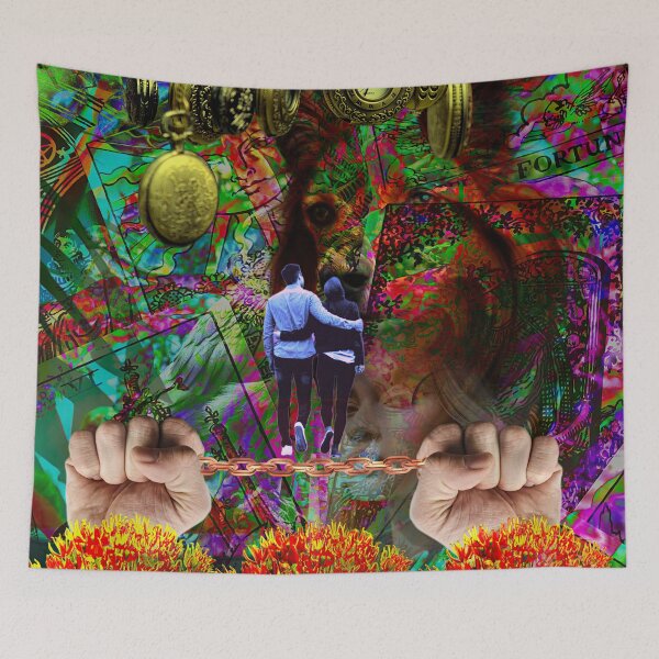 Item preview, "Time Is The Real Bandit" Digital Collage Art designed and sold by Raven’s Wing Studio.