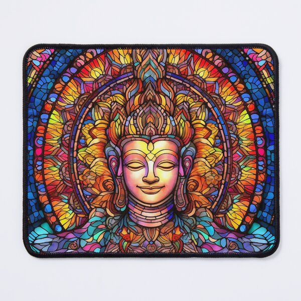 Item preview, Stained Glass Buddha Pattern designed and sold by Desfix.