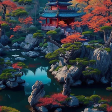 Aperçu de l'œuvre Peaceful Chinese garden de Rothnaric