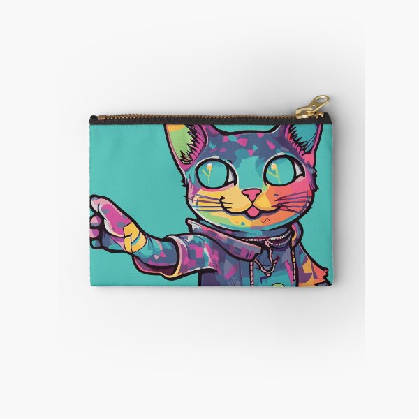 Item preview, Futuristic Multicolor Cats #11 surfing designed and sold by SOVISART.