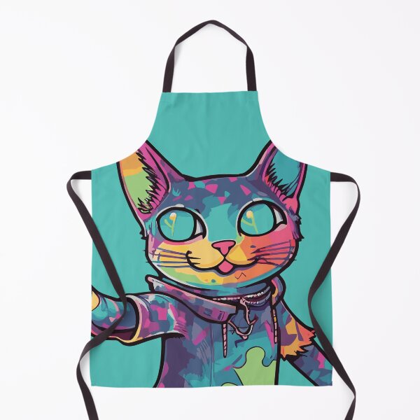 Item preview, Futuristic Multicolor Cats #11 surfing designed and sold by SOVISART.