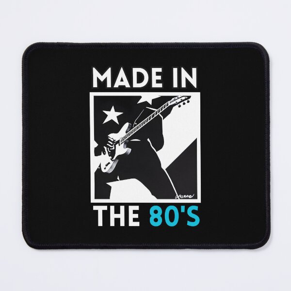 Item preview, Retro Made in the 80s Rockstar Guitar Black White and Electric Blue Star designed and sold by Celebration Printables.