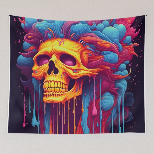 Item preview, Psychedelic Dripping Art Skull 8 designed and sold by Maxouniverse.