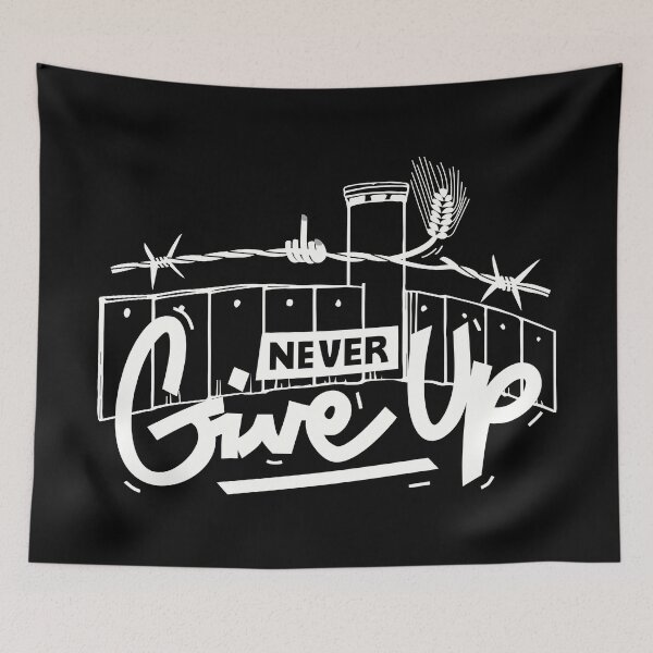 Item preview, Never Give Up Remove the Apartheid Wall Free Palestine -wht designed and sold by Hurriyyatee.